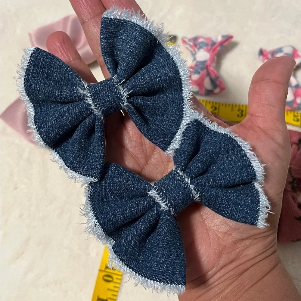 Hairbow Bundle Lot Coquette Kawaii Twee Cottagecore Preppy Academia Fabric Bow